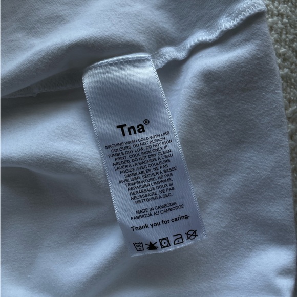 TNA lightweight stretch cotton jersey crewneck t-shirt, M - Picture 4 of 7